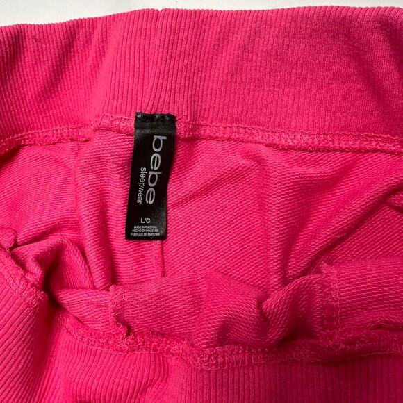 Women’s BeBe Hot Pink Size Large Vintage SweatPants Stretchy WaistBand - Picture 5 of 5